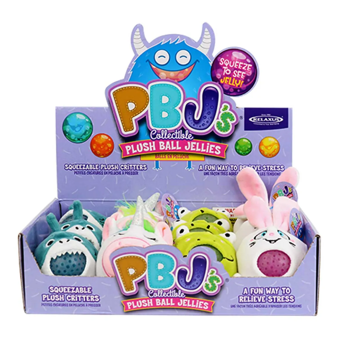PBJ Collectible Plush Ball Jellies Displayer of 12