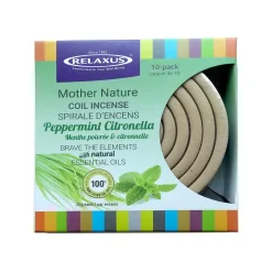 Peppermint Citronella Incense Coil (10 count) Prepack of 12