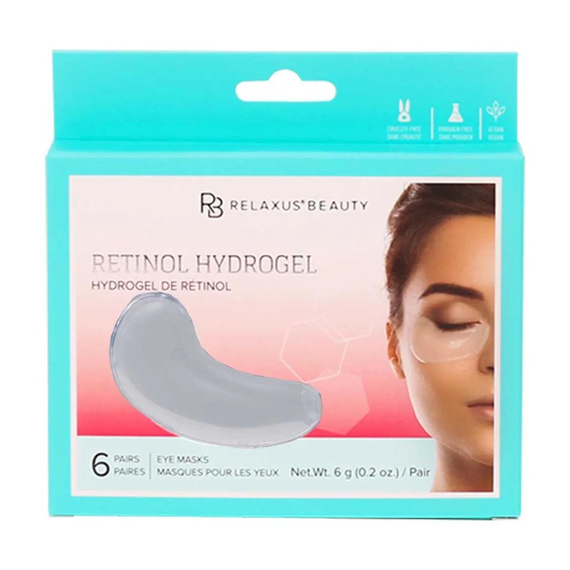 Retinol Hydrogel Eye Masks (6-Pack) - Displayer of 12
