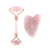 Rose Quartz Facial Roller & Gua Sha Set