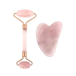 Rose Quartz Facial Roller & Gua Sha Set