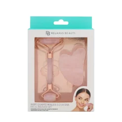 Rose Quartz Facial Roller & Gua Sha Set