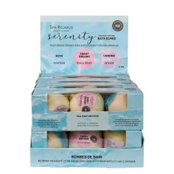 Serenity Bath Bombs 3 Piece Gift Set (3 x 80 g) - Displayer of 8
