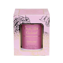 Soy Wax Fresh Rose & Coconut Scented Candle