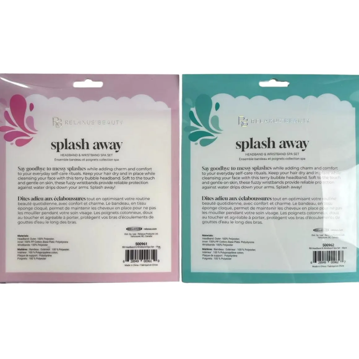 Spa Headband and Wristband Set for Women