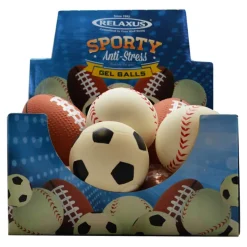 Sporty Gel Stress Balls Displayer of 10