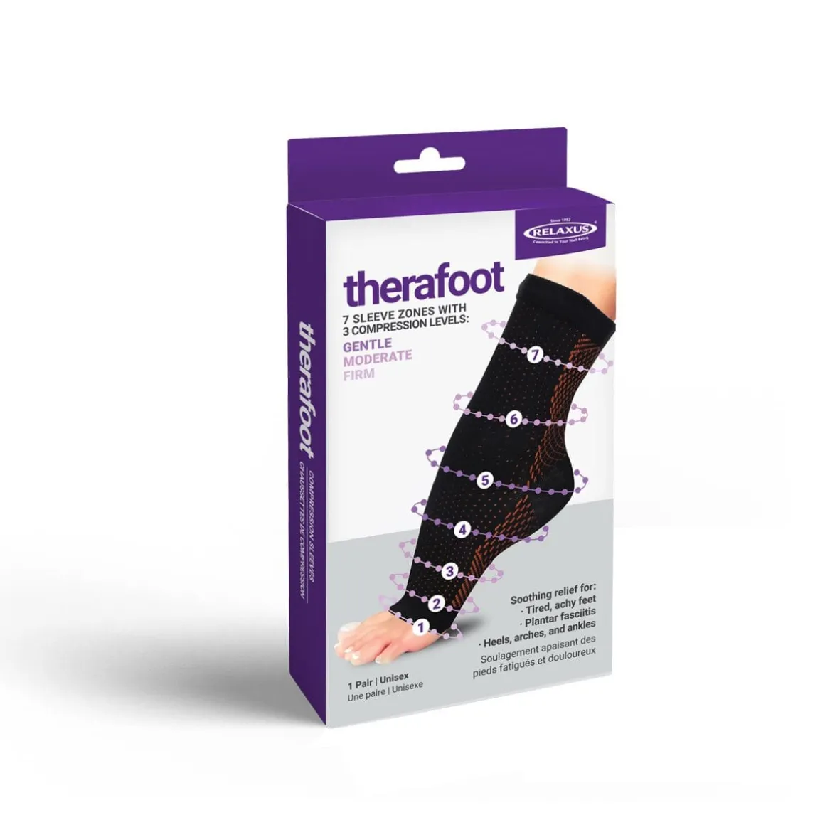 Therafoot Hemp Compression Foot Sleeves