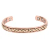 Tri-Colour Magnetic Copper Bangle Bracelet