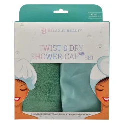 Twist N' Dry Towel and XL Shower Cap Set