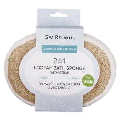 Vegan 2-IN-1 Loofah Bath Sponge with strap