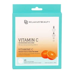 Vitamin C Face Masks (3-Pack) - Displayer of 12