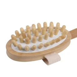 Wet & Dry Bamboo Bath Brush Kit with 3 Heads