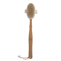 Wet & Dry Bamboo Bath Brush Kit with 3 Heads
