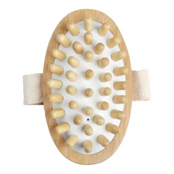 Wet & Dry Bamboo Bath Brush Kit with 3 Heads