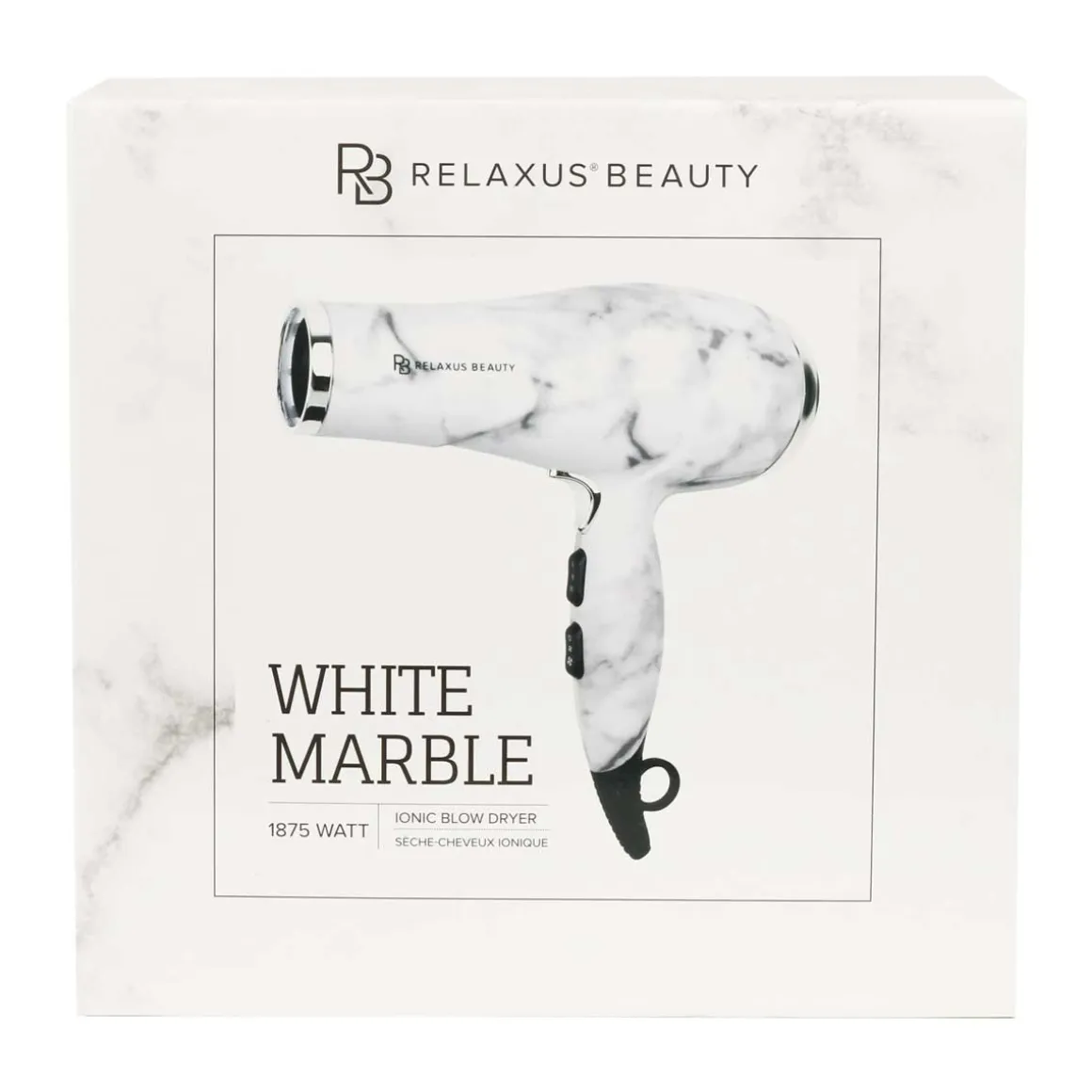 White Marble Full-Size Blow Dryer